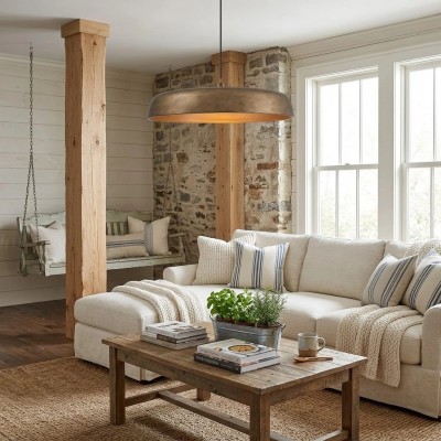 Aeloria Industrial Metal dome Pendant Light