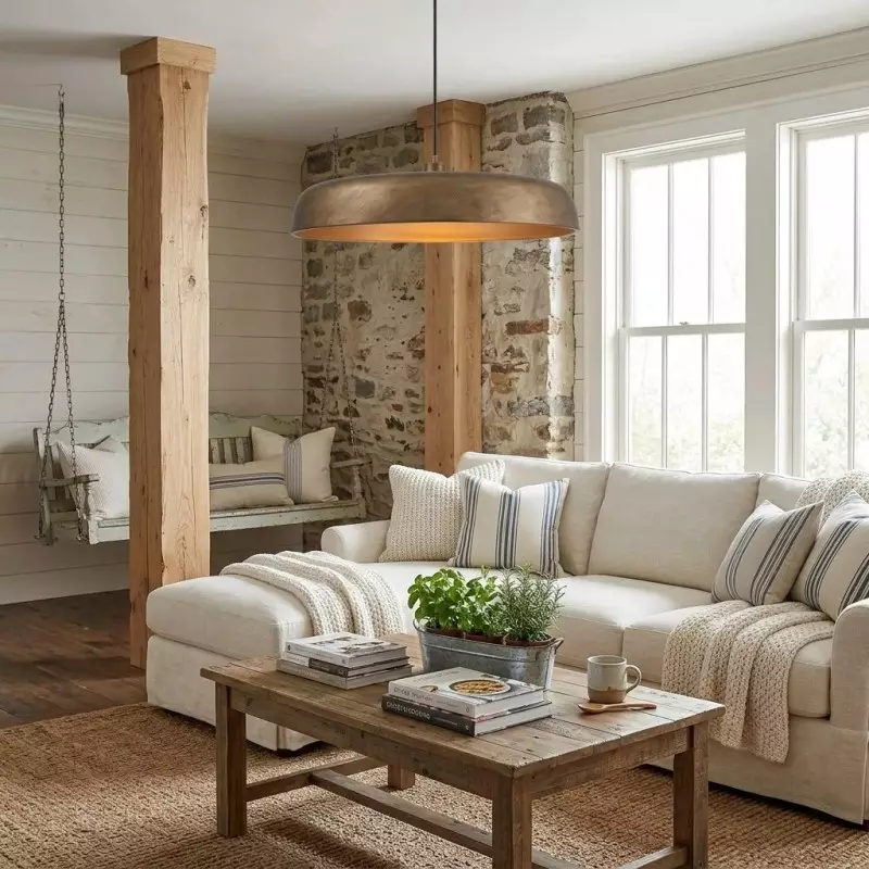 Aeloria Industrial Metal dome Pendant Light