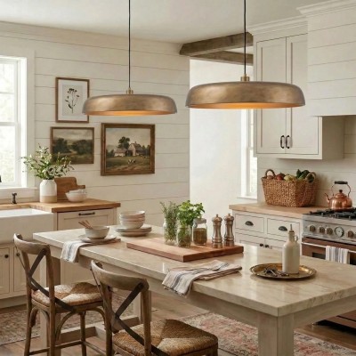 Aeloria Industrial Metal dome Pendant Light