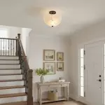 Faeluna Modern Alabaster Round Ceiling Light