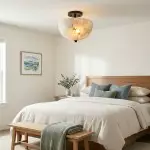 Faeluna Modern Alabaster Round Ceiling Light