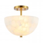 Faeluna Modern Alabaster Round Ceiling Light