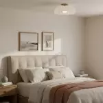 Solira Modern Pleated Milk Glass Ceiling Light