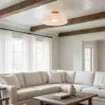 Solira Modern Pleated Milk Glass Ceiling Light