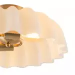 Solira Modern Pleated Milk Glass Ceiling Light