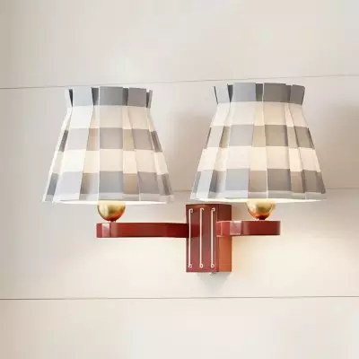 Elarion Vintage Fabric wisteria Twin Wall sconce