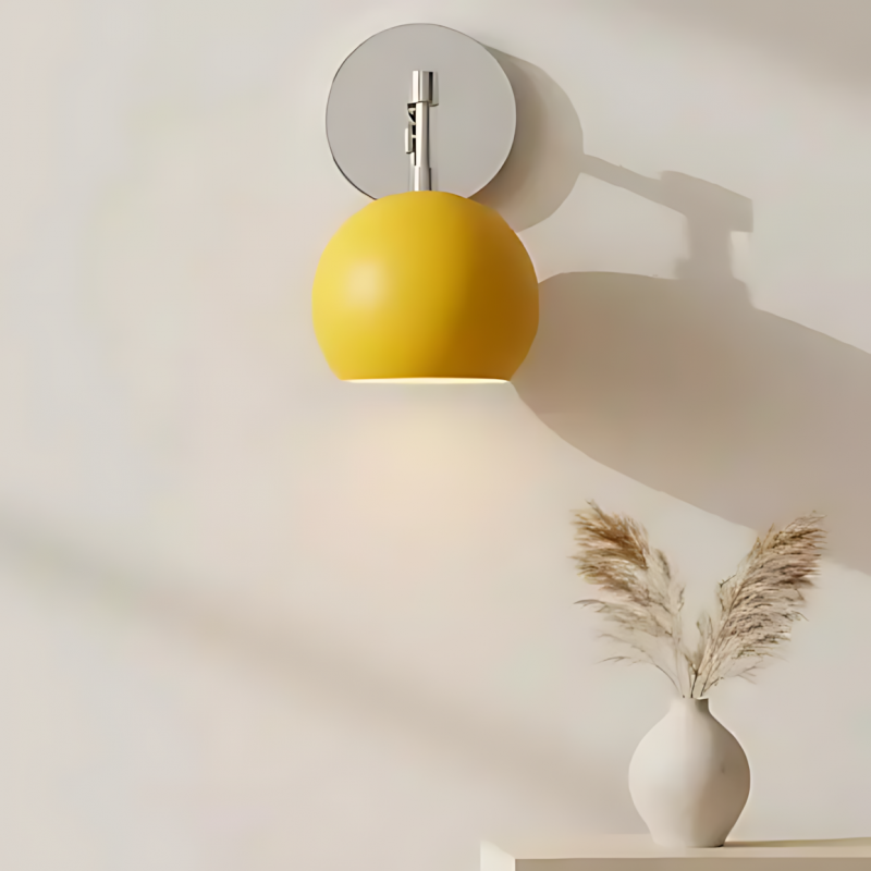 Vespera Vintage Brass Round Wall Sconce