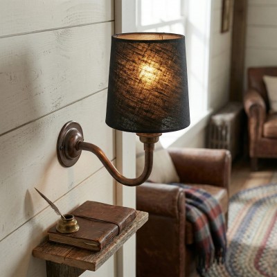 Nyxel Vintage Fabric Small Wall Sconce