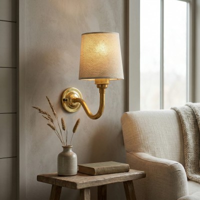 Nyxel Vintage Fabric Small Wall Sconce