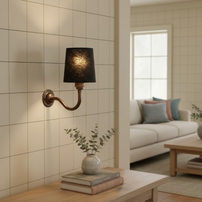 Nyxel Vintage Fabric Small Wall Sconce