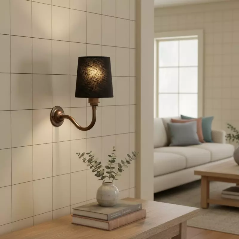 Nyxel Vintage Fabric Small Wall Sconce