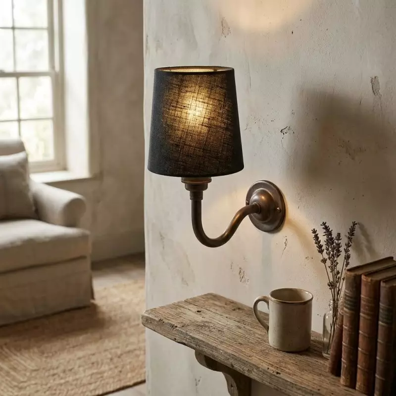 Nyxel Vintage Fabric Small Wall Sconce