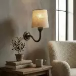 Nyxel Vintage Fabric Small Wall Sconce