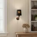 Nyxel Vintage Fabric Small Wall Sconce