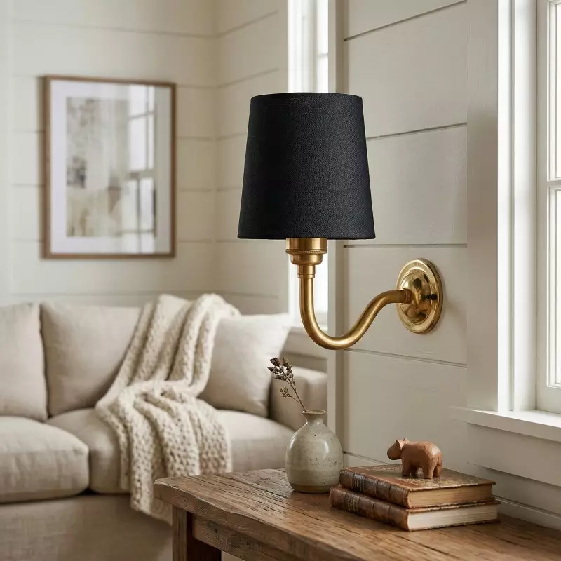 Nyxel Vintage Fabric Small Wall Sconce