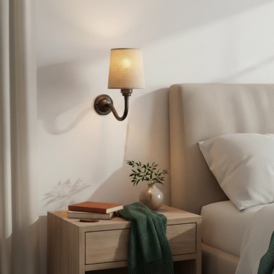 Nyxel Vintage Fabric Small Wall Sconce