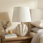Calira Modern Ceramic Fabric Shell Table Light