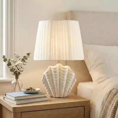 Calira Modern Ceramic Fabric Shell Table Light