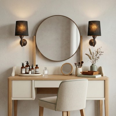 Nyxel Vintage Fabric Small Wall Sconce