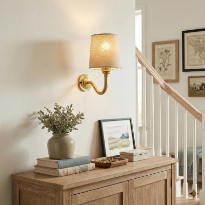 Nyxel Vintage Fabric Small Wall Sconce