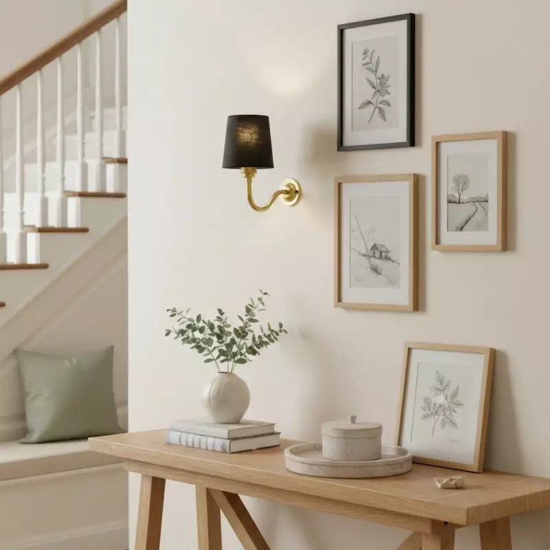 Nyxel Vintage Fabric Small Wall Sconce