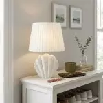 Calira Modern Ceramic Fabric Shell Table Light