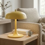 Olyssia Modern Metal Round Table Lamp