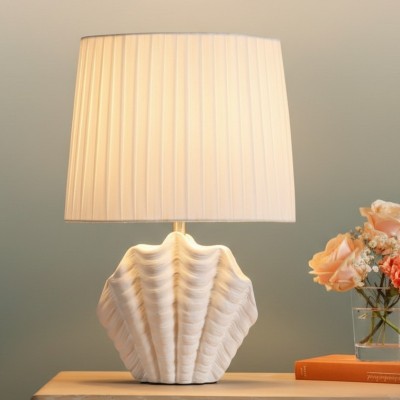 Calira Modern Ceramic Fabric Shell Table Light