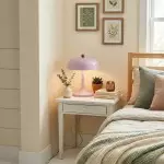 Olyssia Modern Metal Round Table Lamp