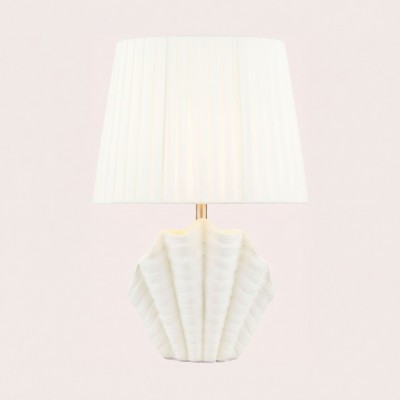 Calira Modern Ceramic Fabric Shell Table Light