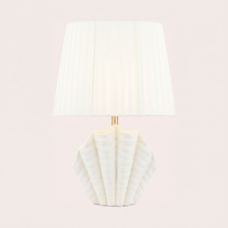 Calira Modern Ceramic Fabric Shell Table Light