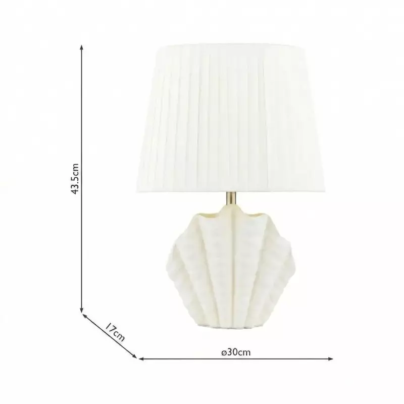 Calira Modern Ceramic Fabric Shell Table Light