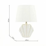 Calira Modern Ceramic Fabric Shell Table Light