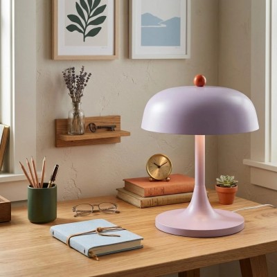 Olyssia Modern Metal Round Table Lamp