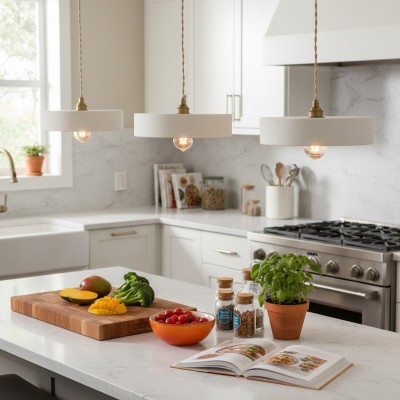 Astraiel Modern Ceramic Round Pendant Light