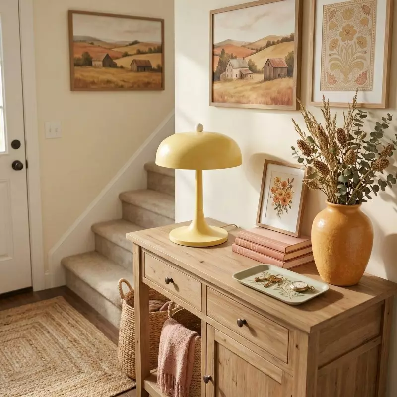 Olyssia Modern Metal Round Table Lamp