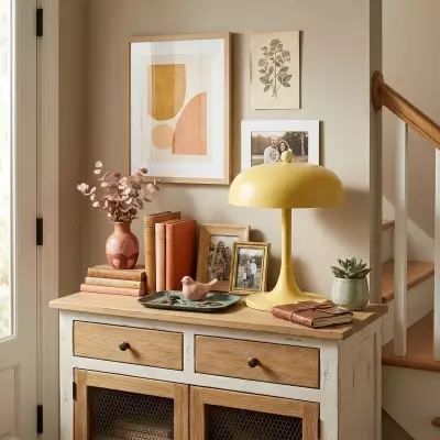 Olyssia Modern Metal Round Table Lamp