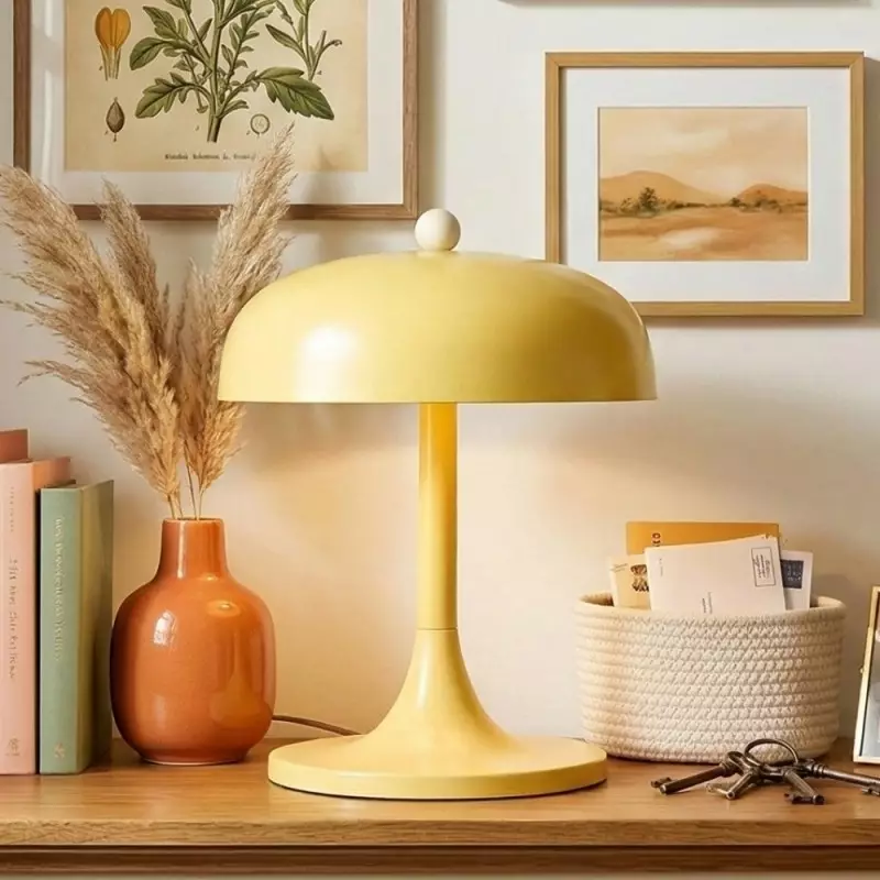 Olyssia Modern Metal Round Table Lamp