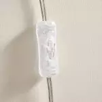 Veluna Vintage Brass Fabric Cone Wall Sconce