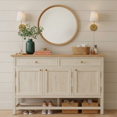 Veluna Vintage Brass Fabric Cone Wall Sconce