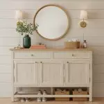 Veluna Vintage Brass Fabric Cone Wall Sconce