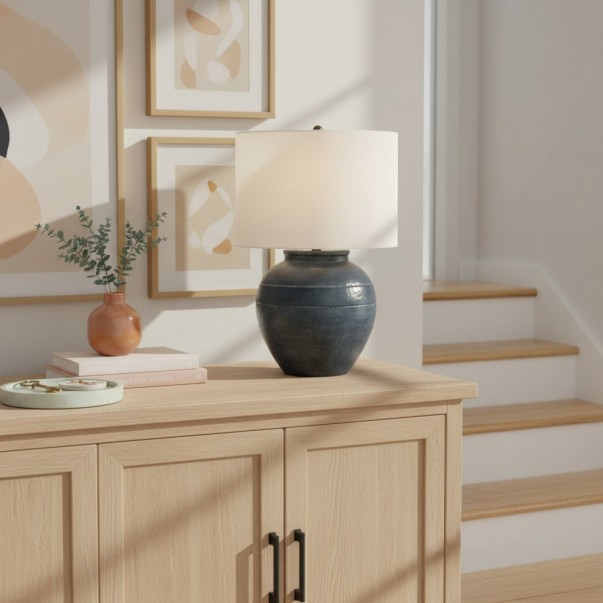 Elowyn Modern Ceramic Round Table Light