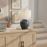 Elowyn Modern Ceramic Round Table Light