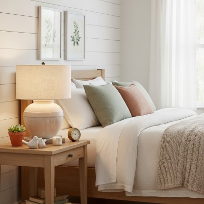 Elowyn Modern Ceramic Round Table Light