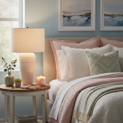 Elowyn Modern Ceramic Round Table Light