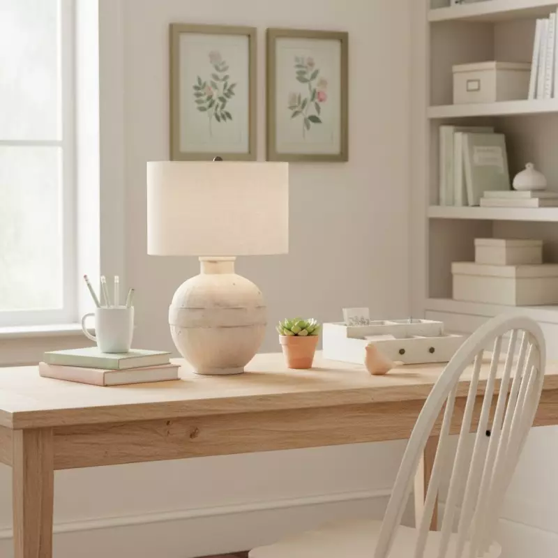 Elowyn Modern Ceramic Round Table Light