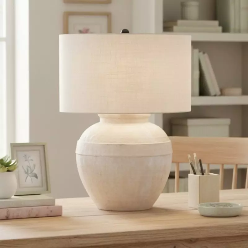 Elowyn Modern Ceramic Round Table Light