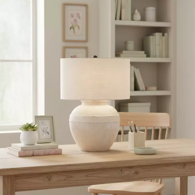 Elowyn Modern Ceramic Round Table Light