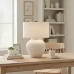 Elowyn Modern Ceramic Round Table Light