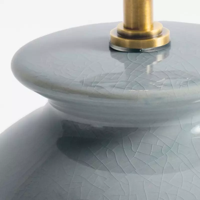 Sylune Modern Ceramic Fabric Round Table Light